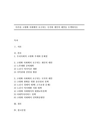 다가올 고령화 사회에서 요구되는 국가와 개인의 대안을 모색하시오
