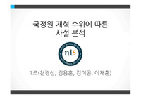 [1학년][발표와토론] 국정원 개혁 수위에 따른 사설 분석
