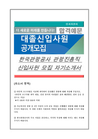 한국관광공사 관광진흥직 신입사원 자기소개서