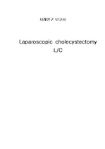 laparoscopic cholecystectomy case study 수술실(OR)실습