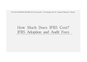 [영어논문요약발표] How Much Does IFRS Cost? IFRS Adoption and Audit Fees