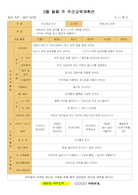 만4세 주간교육계획안(3월)