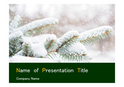 PPT양식 템플릿 배경 - 겨울, 눈내리는숲5