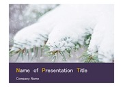 PPT양식 템플릿 배경 - 겨울, 눈내리는숲3