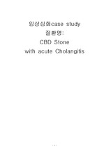 [간호과정]성인간호학 총담관결석(CBD Stone,common bile duct stone)과 담관염(cholangitis) 간호과정