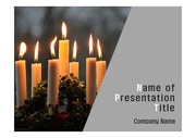 PPT양식 템플릿 배경 - 크리스마스, 촛불장식2