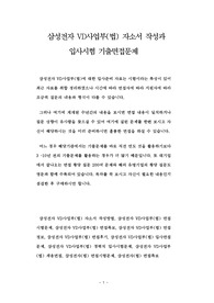 삼성전자 VD사업부(법) 자소서 작성과 입사시험 기출면접문제