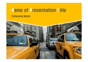 PPT양식 템플릿 배경 - 미국, 뉴욕, 택시1