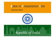 PPT양식 템플릿 배경 - 인도,국기3