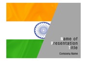 PPT양식 템플릿 배경 - 인도, 국기4