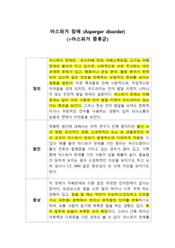 아스퍼거 장애 정리