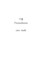 [성인간호실습] 기흉(Pneumothorax) case study (VAT수술환자)