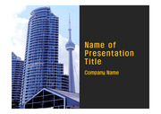 PPT양식 템플릿 배경 - 캐나다,토론토, 현대건축물6