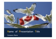 PPT양식 템플릿 배경 - 캐나다 국기2