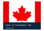 PPT양식 템플릿 배경 - 캐나다 국기3