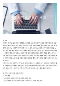 우리나라 시범보건사업 사례 