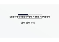 병원경영분석 - 두 병원간 재무비율분석 ppt