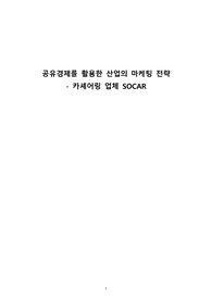 (주) SOCAR 쏘카의 현 마케팅 전략에 대한 STP 및 SWOT 분석과 새로운 마케팅 전략 제시