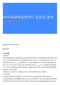 [파이버공학실험]PET 섬유의 염색