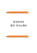 한국타이어 공채 합격 자기소개서(자소서 우수예문)