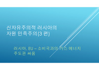 신자유주의적 러시아의 자원 민족주의(3 편) / 러시아, EU – 소비국과의 가스 에너지 주도권 싸움