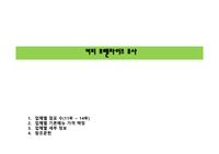 커피 프렌차이즈 업체별 조사자료(접포수 외)스타벅스 외