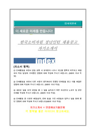 한국소비자원 청년인턴 자기소개서