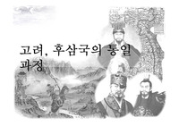 고려, 후삼국의 통일과정을 PPT로 작성, 발표용으로 활용가능