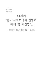 21세기 한국 사회보장의 전망과 과제 및 개선방안- 사회보장 제도의 문제점을 중심으로