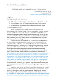 분자생물학기초실험/분자생명공학기초실험 1주차: Basic Skills in Lab Work and Preparation of Media/Solutions [A+ 리포트]