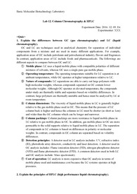 분자생물학기초실험/ 분자생명공학기초실험 12주차: Column Chromatography &amp; HPLC [A+ 리포트]