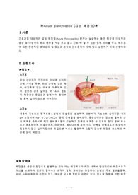 급성 췌장염 case study