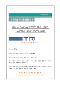 쿠팡맨 캠프 리더 자기소개서