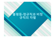 불평등-정규직과 비정규직의 차별