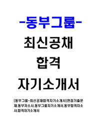 [동부그룹-최신공채합격자기소개서]면접기출문제,동부자소서,동부그룹자기소개서,동부합격자소서,합격자기소개서