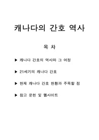 [간호학] 캐나다 간호 역사