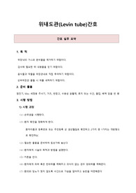 levin tube 간호