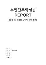 노인간호학 실습 후 변화한 노인에 대한 편견 레포트 (A+ 자료)