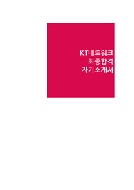 KT 합격자소서 (KT 공채 네트워크 합격자기소개서)
