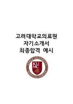 2017고려대학교의료원 합격자소서 / 스펙: 지방대4(자대무) 4.13/4.5(과탑) 토익 875