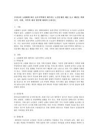 우리나라 고령화에 따른 농촌지역에서 예측되는 노인문제의 예를 들고 해결을 위한 국가, 사회, 가족의 대처 방안에 대하여 논하시오.