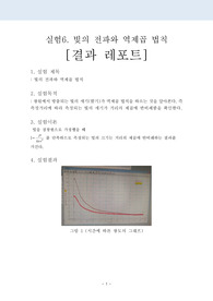 일반물리1 실험6 결과레포트 - 빛의 전파와 역제곱 법칙