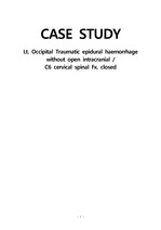 신경외과 케이스 NS CASE-  Lt. Occipital Traumatic epidural haemorrhage 경막외 출혈, 경막위 출혈