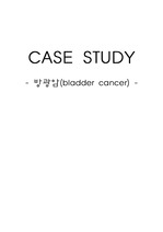 [성인간호학 컨퍼런스 CASE STUDY] 방광암 bladder cancer 케이스 toxic hepatitis 문헌고찰 간호과정 실습A+자료
