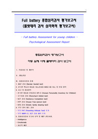 종합심리검사 평가보고서 작성법(프로파일과 그래프 사진 첨부.부모 양육태도 검사 PAT,BGT,지능검사 K-WISC-III,MMPI-A 척도 해석,로샤,문장완성 SCT,KFD,HTP 해석)실제 심리평가 아동 사례 레포트 보고서