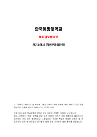 한국해양대학교 해사글로벌 아치인재전형 합격 자기소개서