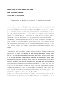 영화 &#039;매트릭스&#039;(Matrix) 를 통해서 본 Capitalism 과 Communism (Eng) - 경희대학교 수업 레포트