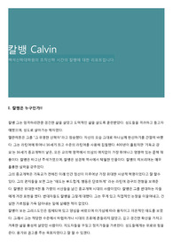 칼뱅 Calvin