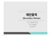 계면응력 (Boundary Stress)