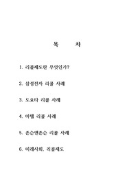 [A+ 레포트] 리콜제도 및 사례